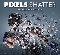 极品PS动作－像素抽离(大气版/含图文教程)：Pixels Shatter Photoshop Action